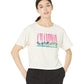 Champion Women's Graphic Floral Cropped Tee Brown Size X-Large