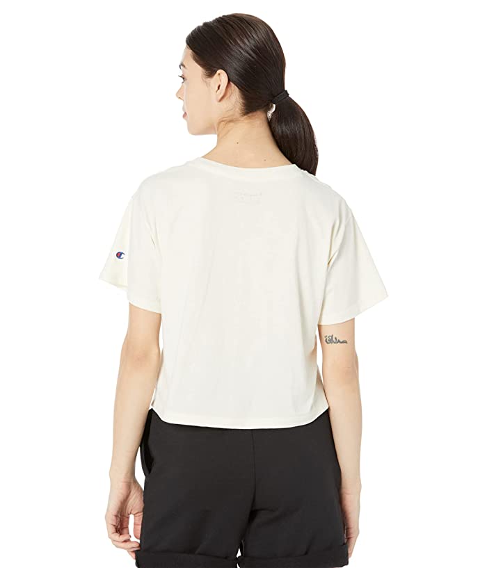 Champion Women's Graphic Floral Cropped Tee Brown Size X-Large