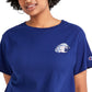 Champion Women's Cropped Logo T-Shirt Blue Size XX Large