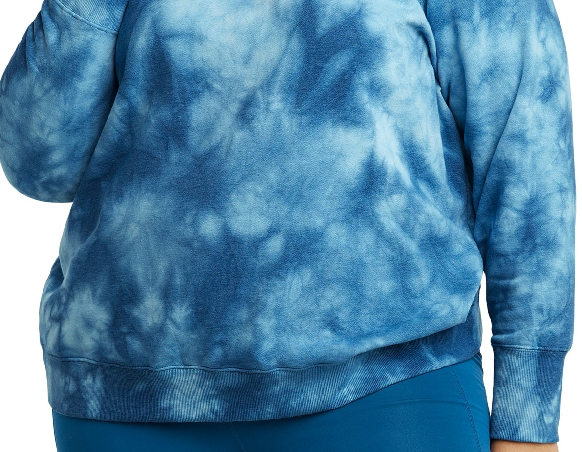 Champion Women's Fleece Ombre Dyed Crewneck Sweatshirt Blue