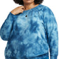 Champion Women's Fleece Ombre Dyed Crewneck Sweatshirt Blue Size 3X