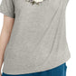 Champion Women's Graphic Print Classic T-Shirt Gray Size Large