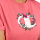 Champion Women's Graphic Print Classic T-Shirt Pink Size Large
