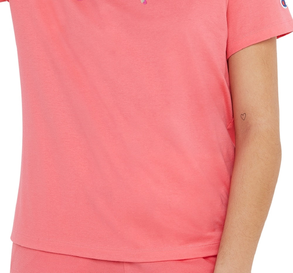 Champion Women's Classic Logo T-Shirt Pink Size X Small