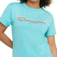 Champion Women's Classic Logo T-Shirt Blue Size X Large
