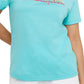 Champion Women's Classic Logo T-Shirt Blue Size X Large