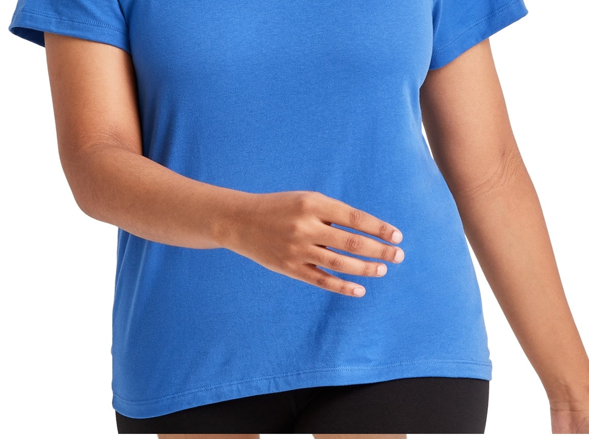 Champion Women's Classic T-Shirt Blue Size Small