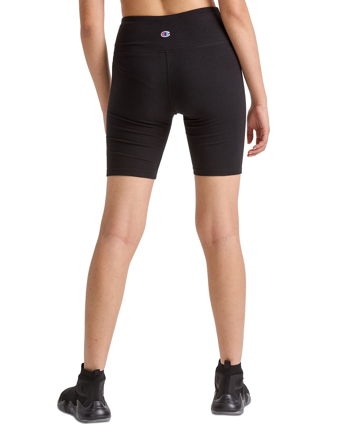 Champion Women's Authentic High Rise Bike Shorts Black Size Large