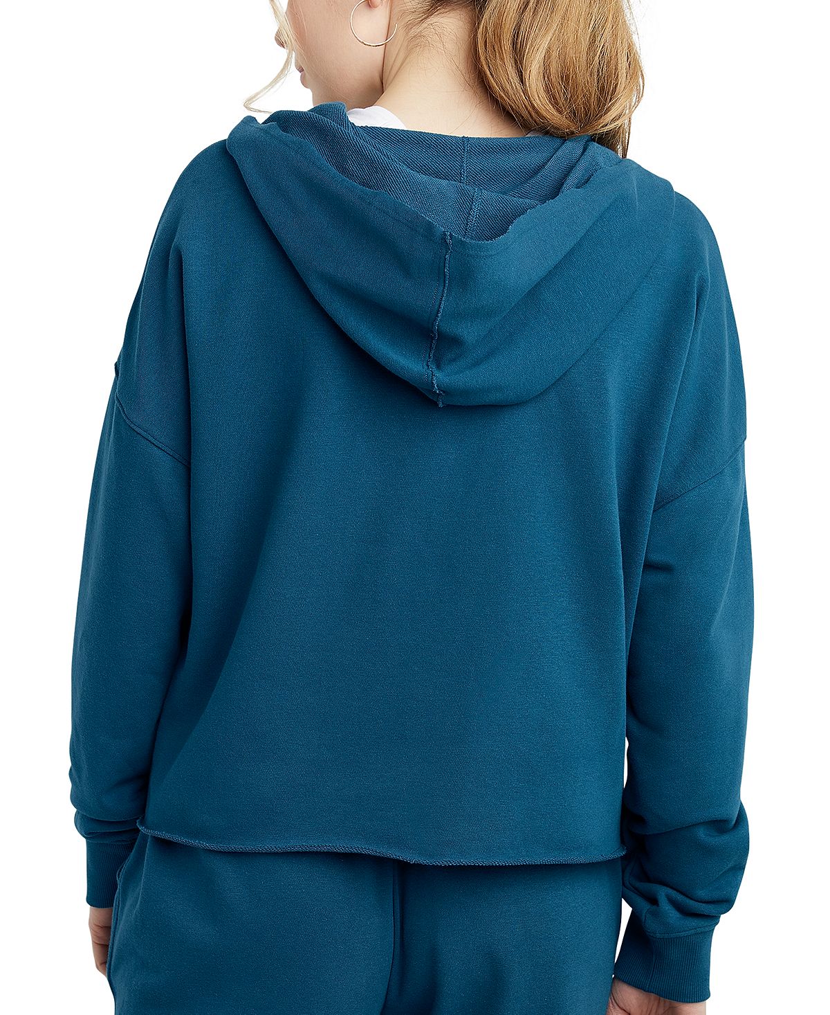 Champion Women's Campus French Terry Hoodie Blue Size X-Small