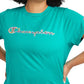 Champion Women's Logo T-Shirt Green Size XX-Large