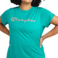 Champion Women's Logo T-Shirt Green Size XX-Large