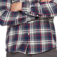 Barbour Men's Tailored Fit Plaid Button Up Flannel Shirt Blue Size Large