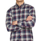 Barbour Men's Tailored Fit Plaid Button Up Flannel Shirt Blue Size Large