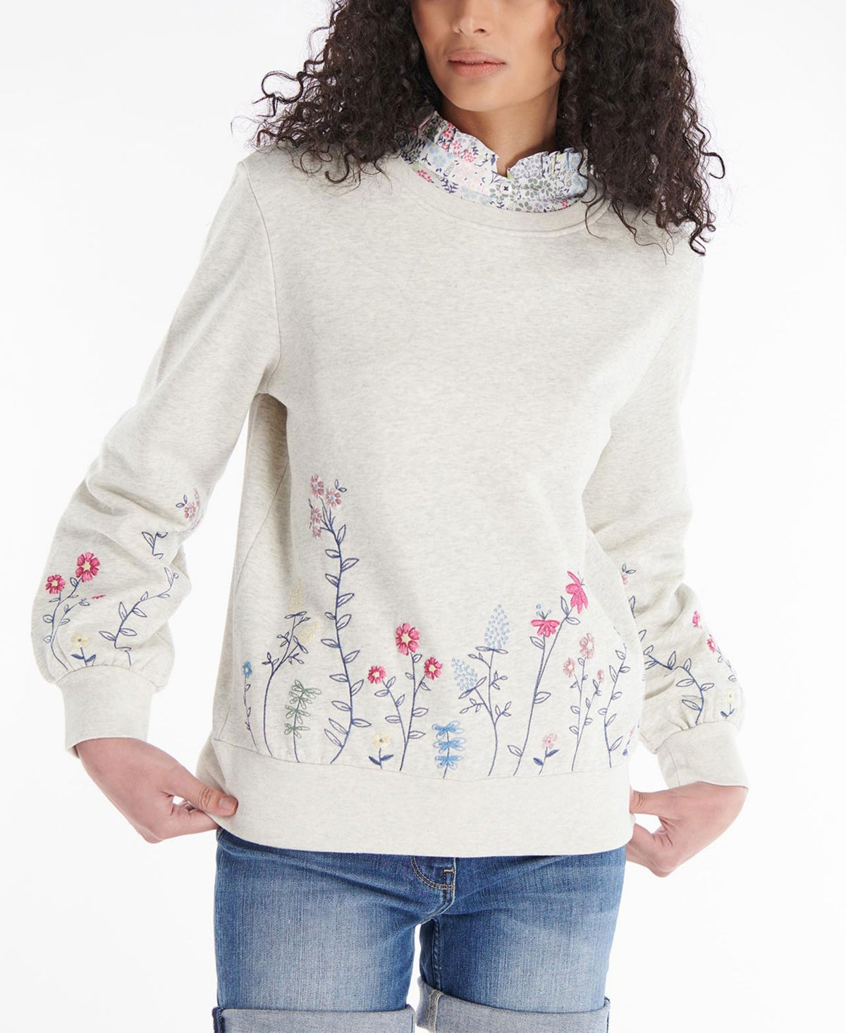 Barbour Women's Marigold Overlayer Sweater White Size 12