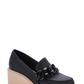 Dolce Vita Haris Platform Loafer in Black Leather Size 9