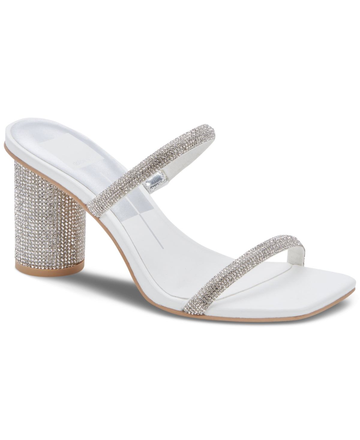 Dolce Vita Women's Noles Embellished Slide Sandal White Size 8.5 M