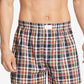 Tommy Hilfiger Men's 3 Pk Classic Printed Cotton Poplin Boxers Blue Size XXL