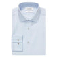 Calvin Klein Men's Slim Fit Wrinkle Free Herringbone Dress Shirt Blue Size 16X34X35
