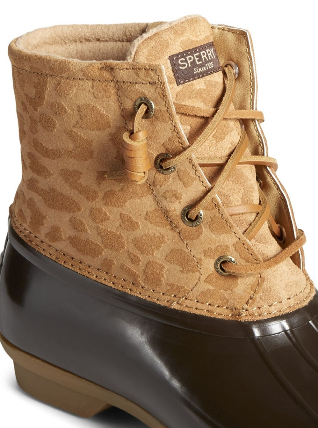 Sperry Women's Saltwater Duck Booties Brown Size 7.5 M