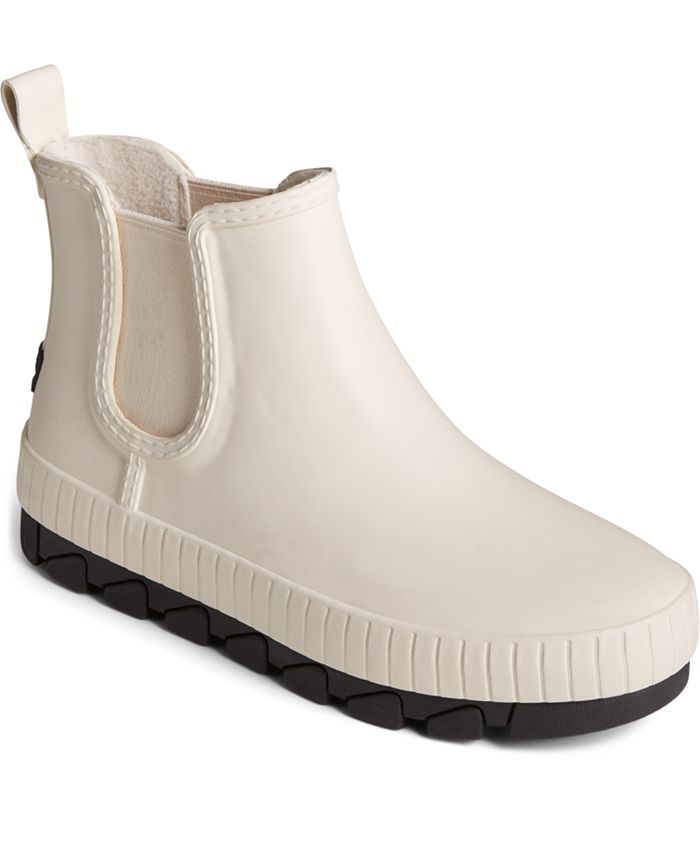 Sperry Women's Torrent Chelsea Rain Bootie White Size 7.5 M