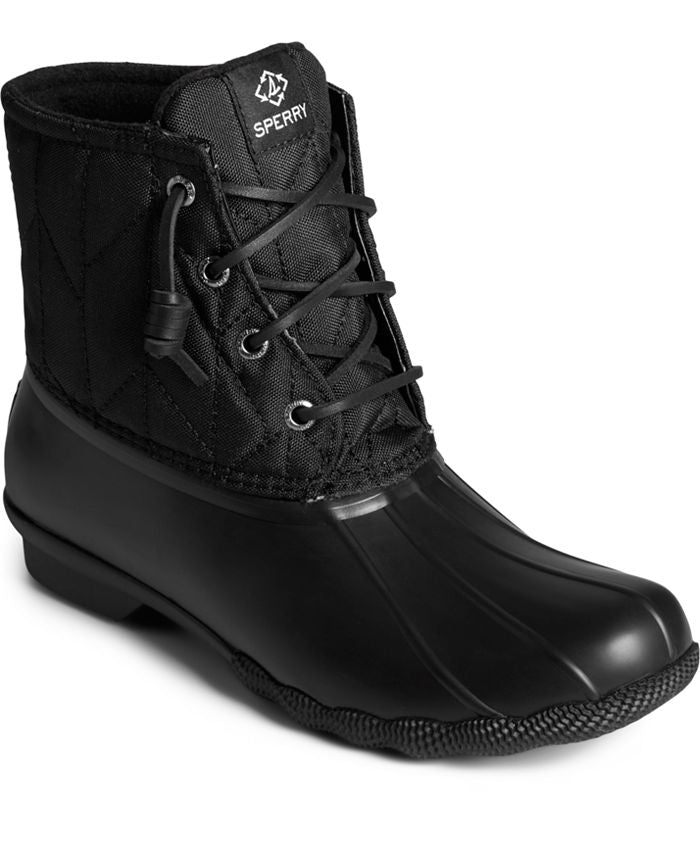 Sperry Women's Saltwater Seacycled Booties Black Size 8.5 M