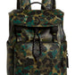 Coach Men's League Camo Print Leather Backpack Green Size Regular