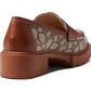 Coach Women's Leah Textured Jacquard Loafer Brown Size 5.5 B