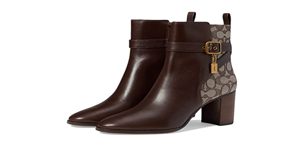 Coach Women's Olivia Jacquard Bootie Brown Size 7.5 B