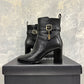 Coach Women's Olivia Leather Bootie Black Size 9 B