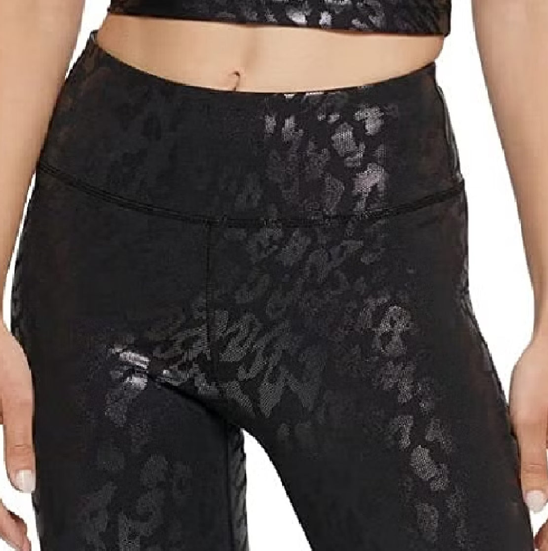 Calvin Klein Women's Performance Printed Bike Shorts Black Size Small