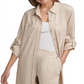 Calvin Klein Women's Knit Button Up Top Brown Size Large
