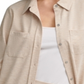 Calvin Klein Women's Knit Button Up Top Brown Size Large