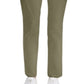 Calvin Klein Women's Stretch Zippered Pocketed Mid Rise Slim Straight Leg Pants Green Size 12