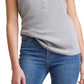 Calvin Klein Women's Cap Sleeve Henley Gray Size Medium