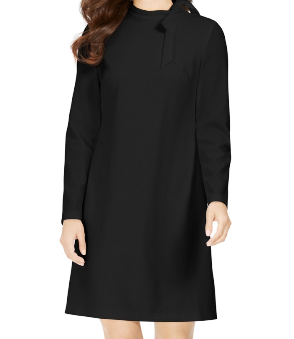Calvin Klein Women's Bow Neck Sheath Dress Black Size 16