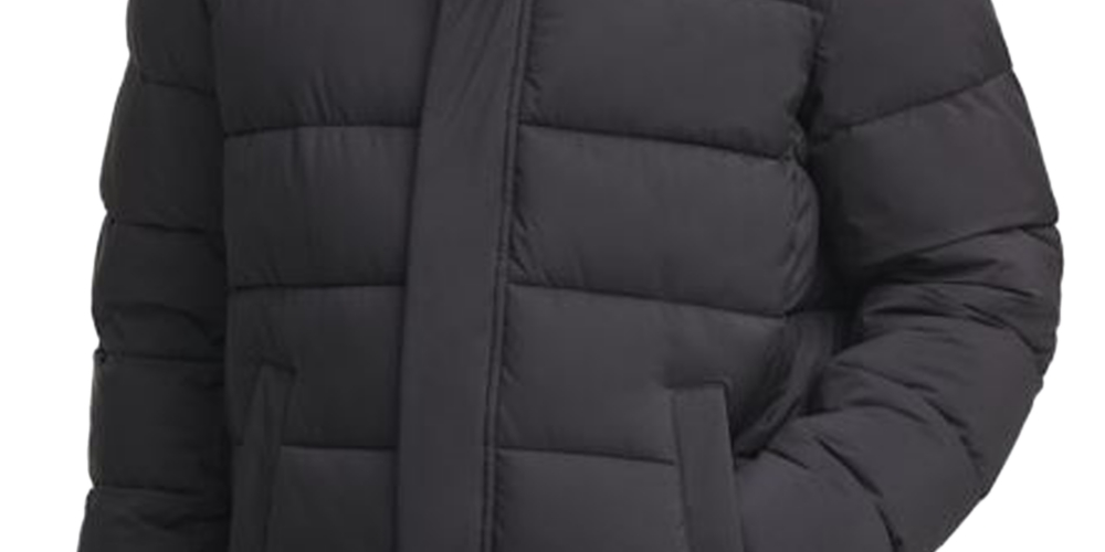 Calvin Klein Men's Long Hooded Puffer Jacket Black Size S