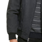Calvin Klein Men's Wool Bomber Jacket With Knit Trim Gray Size Small