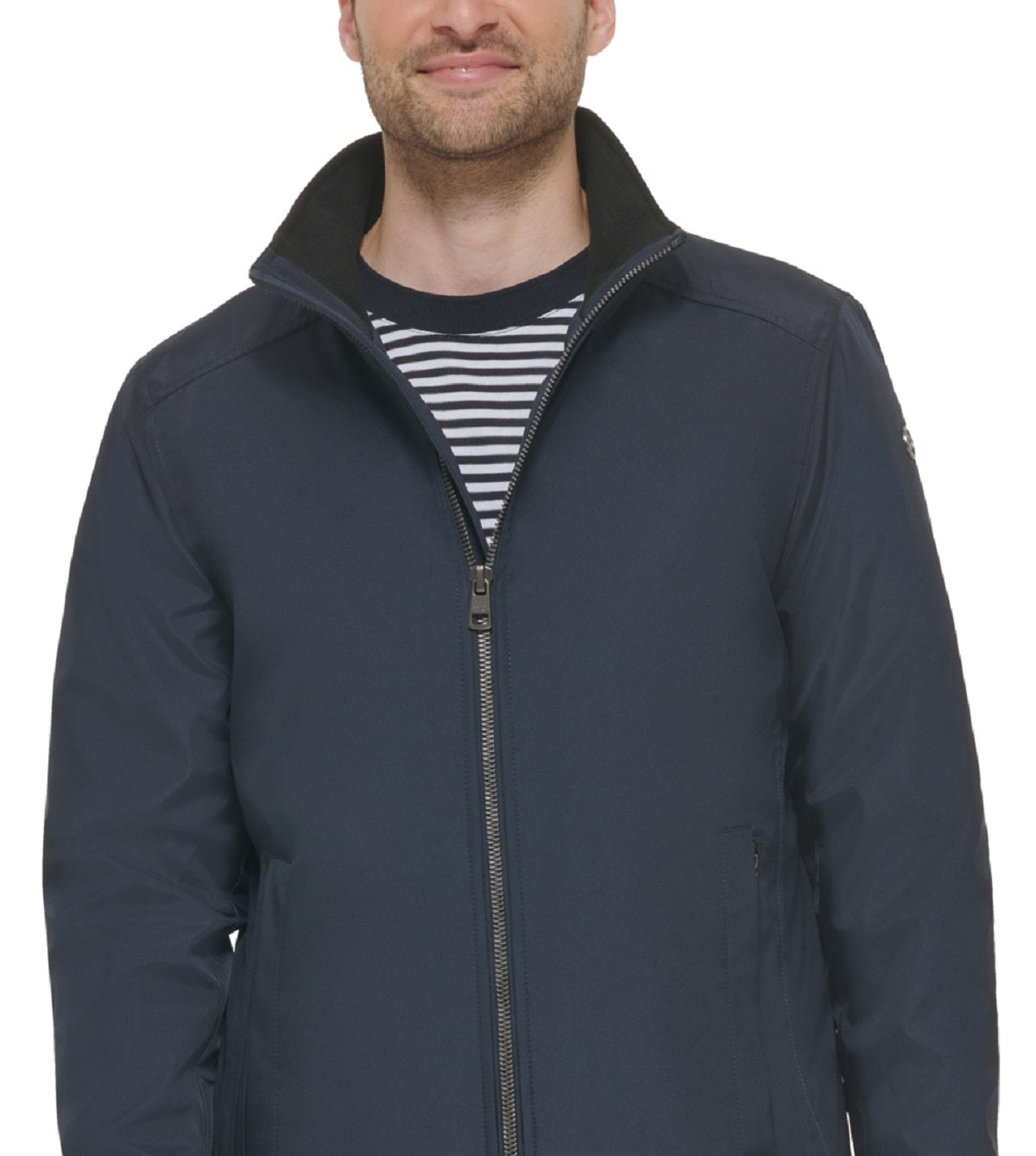 Calvin Klein Men's Classic Midweight Stand Collar Jacket Blue Size Large
