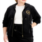 Calvin Klein Women's Velour Logo Zip Hoodie Black Size 1X