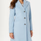 Calvin Klein Women's Single Breasted Coat Blue Size 4