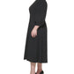 Calvin Klein Women's Puff Shoulder Midi Dress Black Size 16W