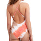 BCBGeneration Women's Tie Dyed One Piece Swimsuit Red Size X-Large