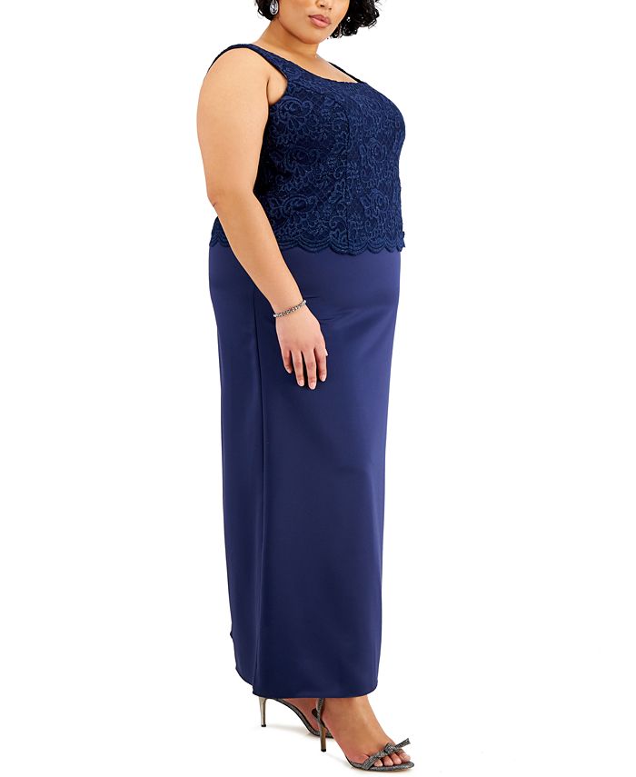 Alex Evenings Women's Lace Dress & Jacket Blue Size 20W