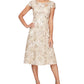 Alex Evenings Women's Sequin Floral Cocktail Dress Brown Size 8