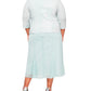 Alex Evenings Women's Sparkle Mock Two Piece Midi Cocktail Dress With Jacket Green Size 24W