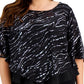 Alex Evenings Women's Sequin Popover Top Black Size 3X
