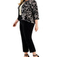 Alex Evenings Women's Embroidered Peplum Top Black Size 1X