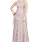 Alex Evenings Women's Embroidered Gown & Shawl Set Pink Size 4Petite