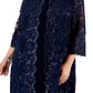 Alex Evenings Women's Dress & Embellished Jacket Blue Size 16W