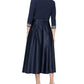 Alex Evenings Women's Surplice Neck Tea Length Dress Blue Size 6 Petite